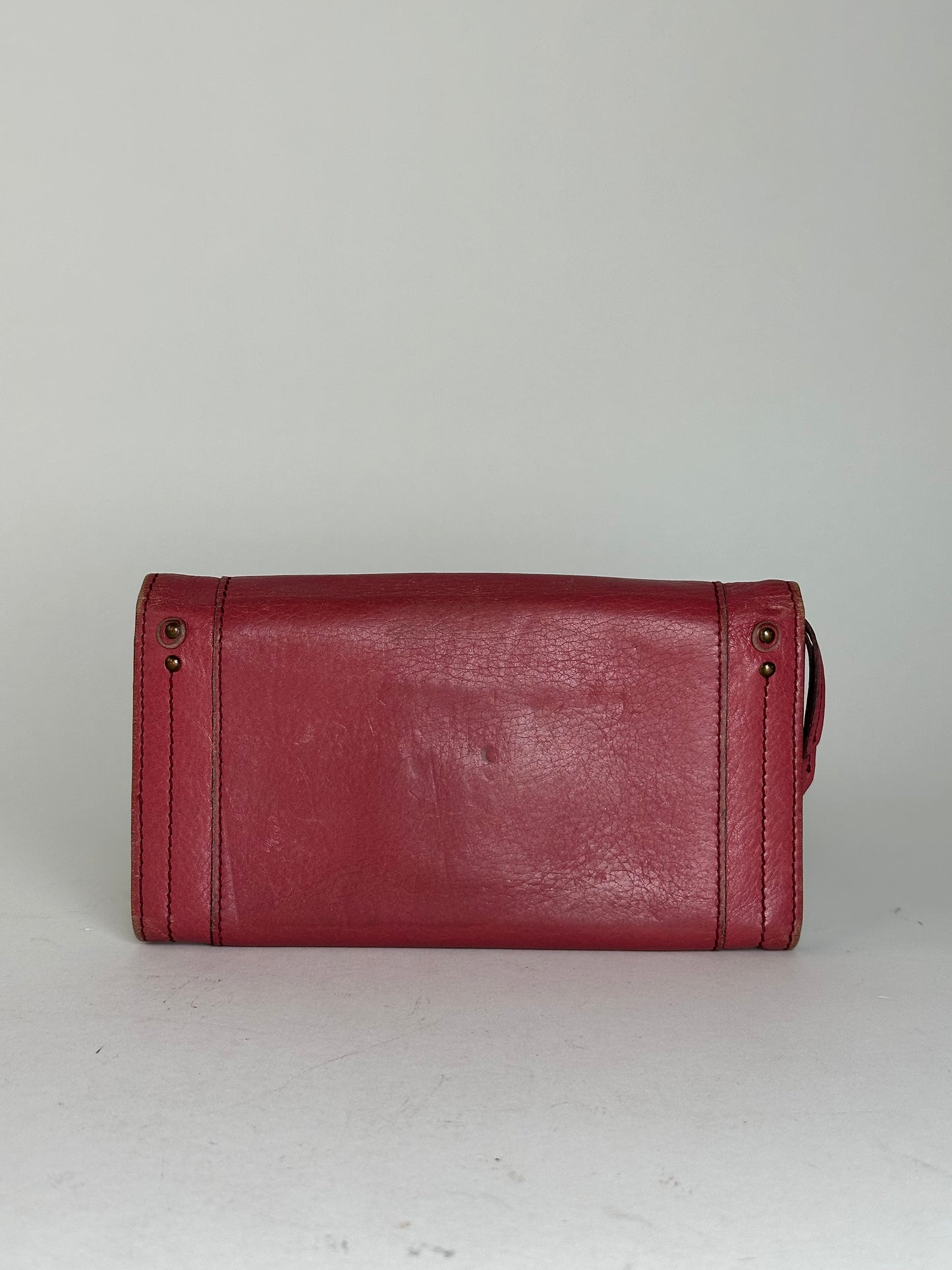 Vintage Chloé Paddington Wallet Red Leather
