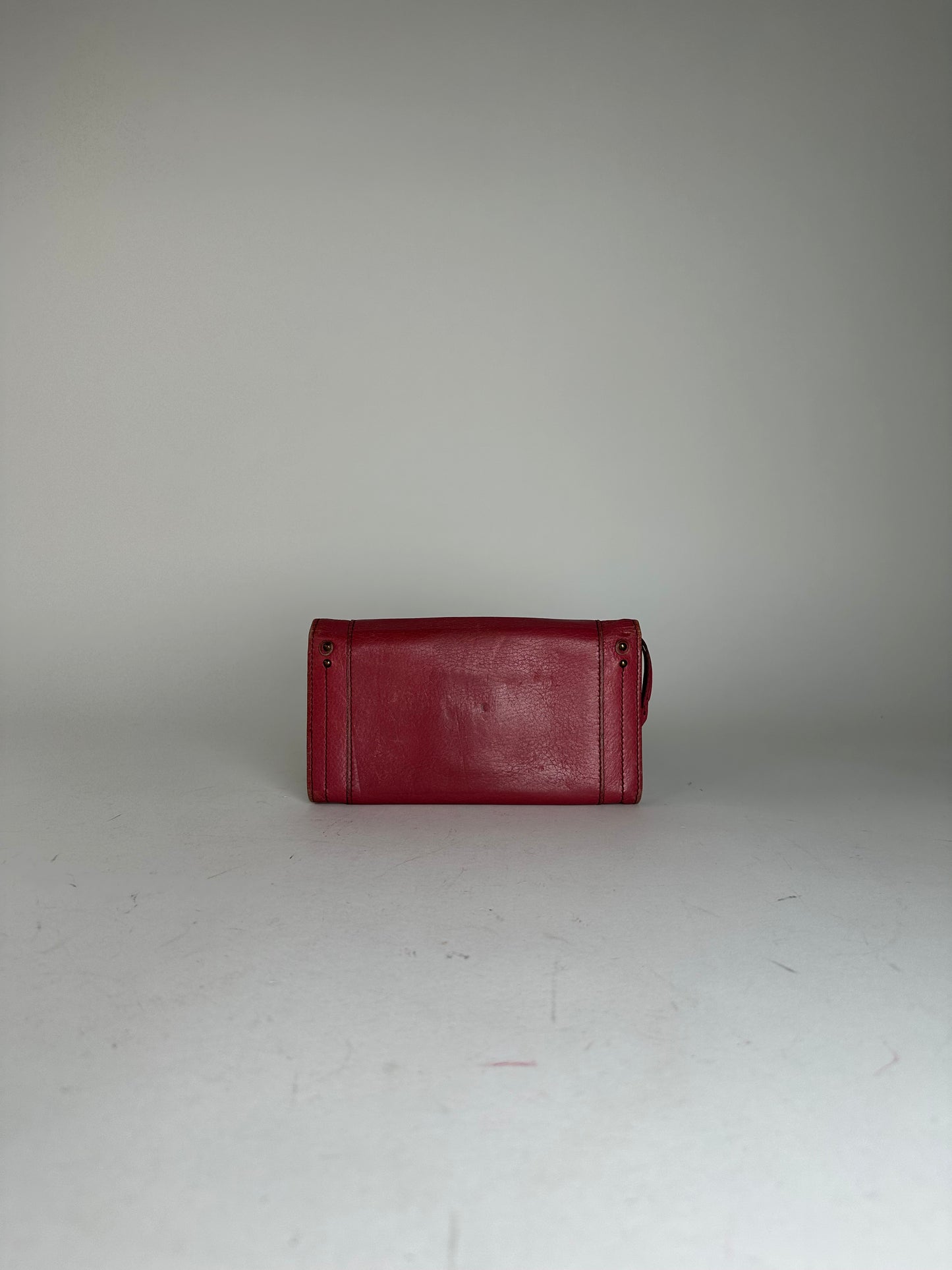 Vintage Chloé Paddington Wallet Red Leather