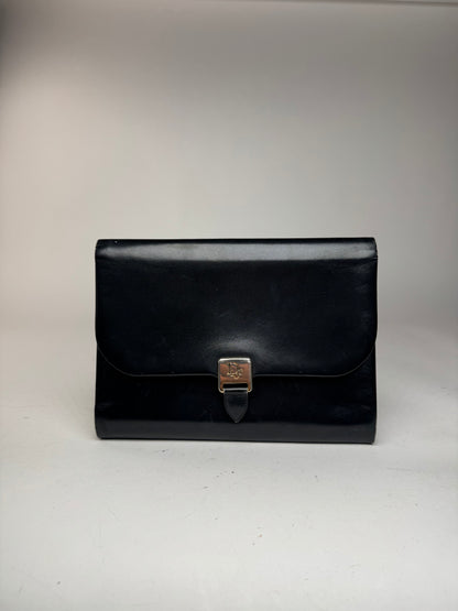 Pochette Dior Vintage en Cuir Noir