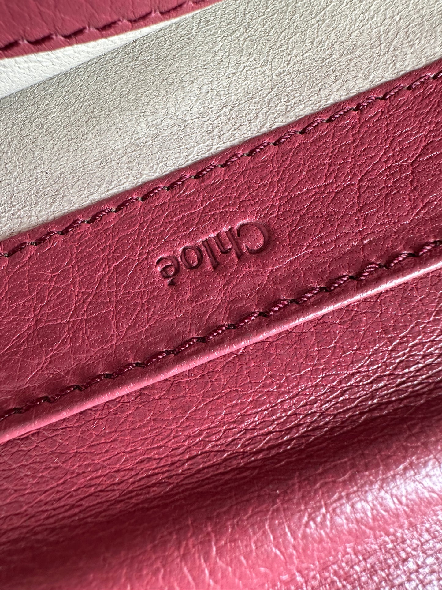 Vintage Chloé Paddington Wallet Red Leather