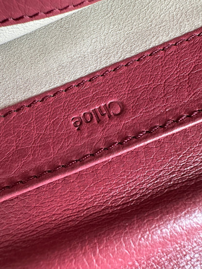 Vintage Chloé Paddington Wallet Red Leather