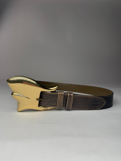 Vintage Gianni Versace Leather belt brown