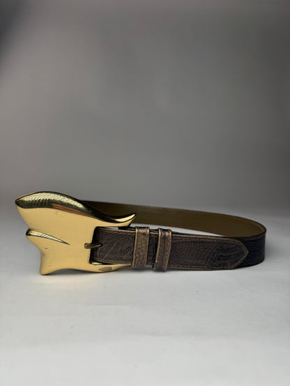 Vintage Gianni Versace Leather belt brown