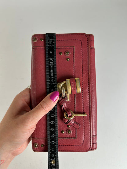 Vintage Chloé Paddington Wallet Red Leather