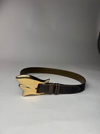 Vintage Gianni Versace Leather belt brown