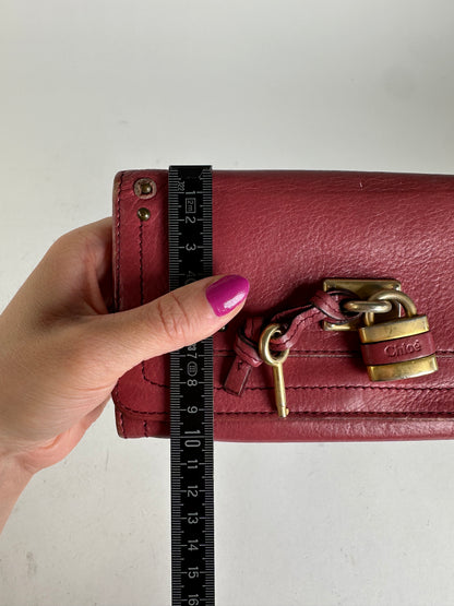 Vintage Chloé Paddington Wallet Red Leather