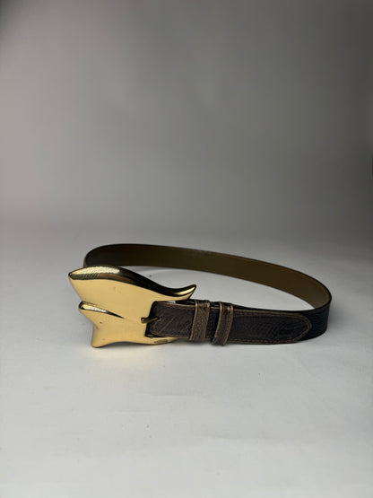 Vintage Gianni Versace Leather belt brown
