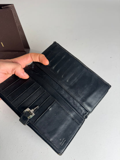 Vintage Gucci Monogram Jackie Wallet Black