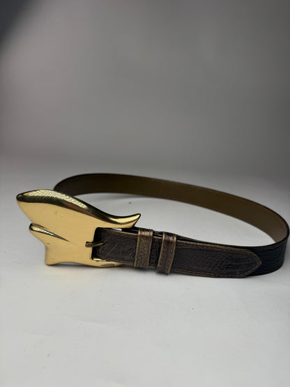 Vintage Gianni Versace Leather belt brown