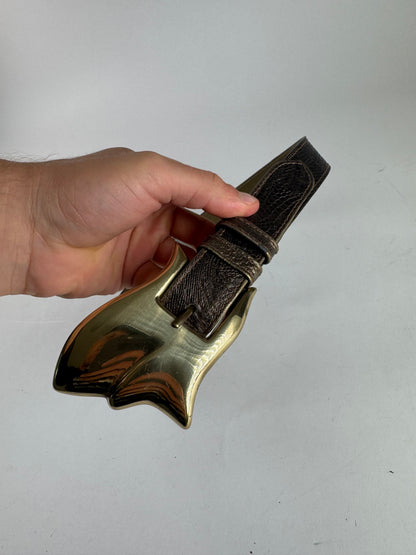 Vintage Gianni Versace Leather belt brown