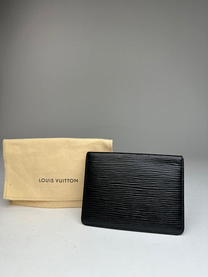 Vintage Louis Vuitton EPI Leather Card Holder Black
