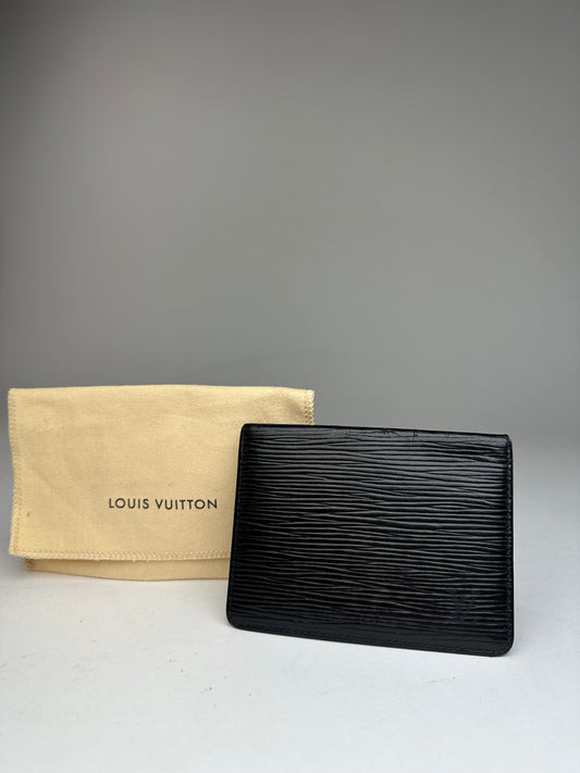 Vintage Louis Vuitton EPI Leather Card Holder Black