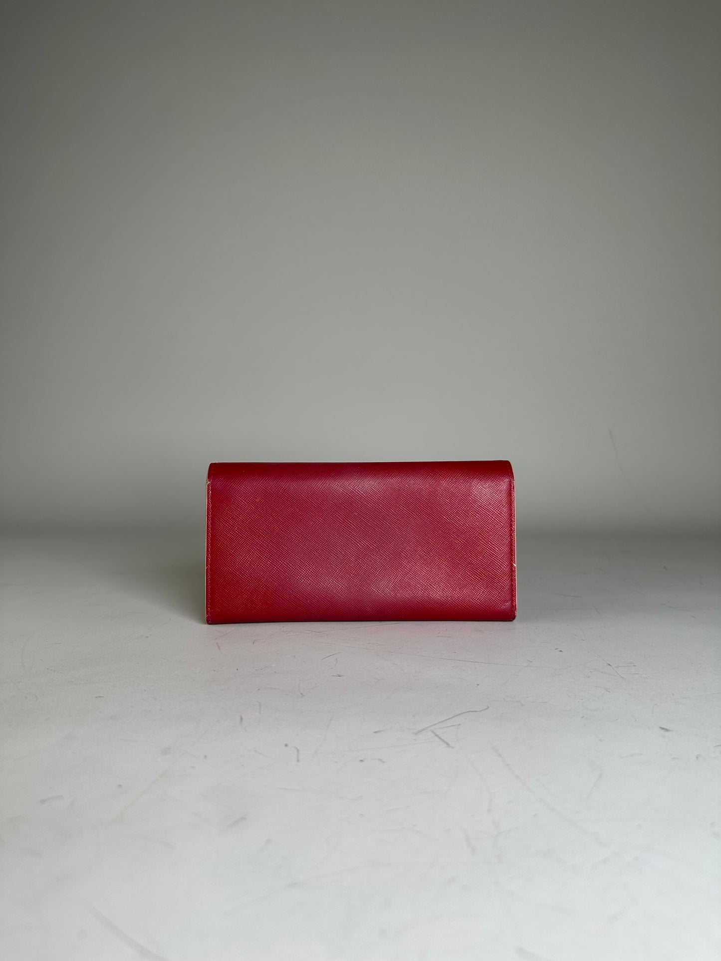 Vintage Vivienne Westwood Leather Wallet Red Gold-tone Clasp