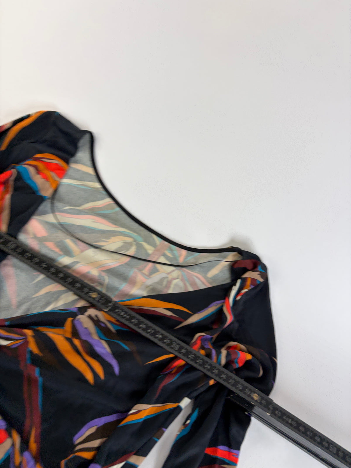 Vintage Emilio Pucci Long-Sleeve Wrap Dress Multicolor XS