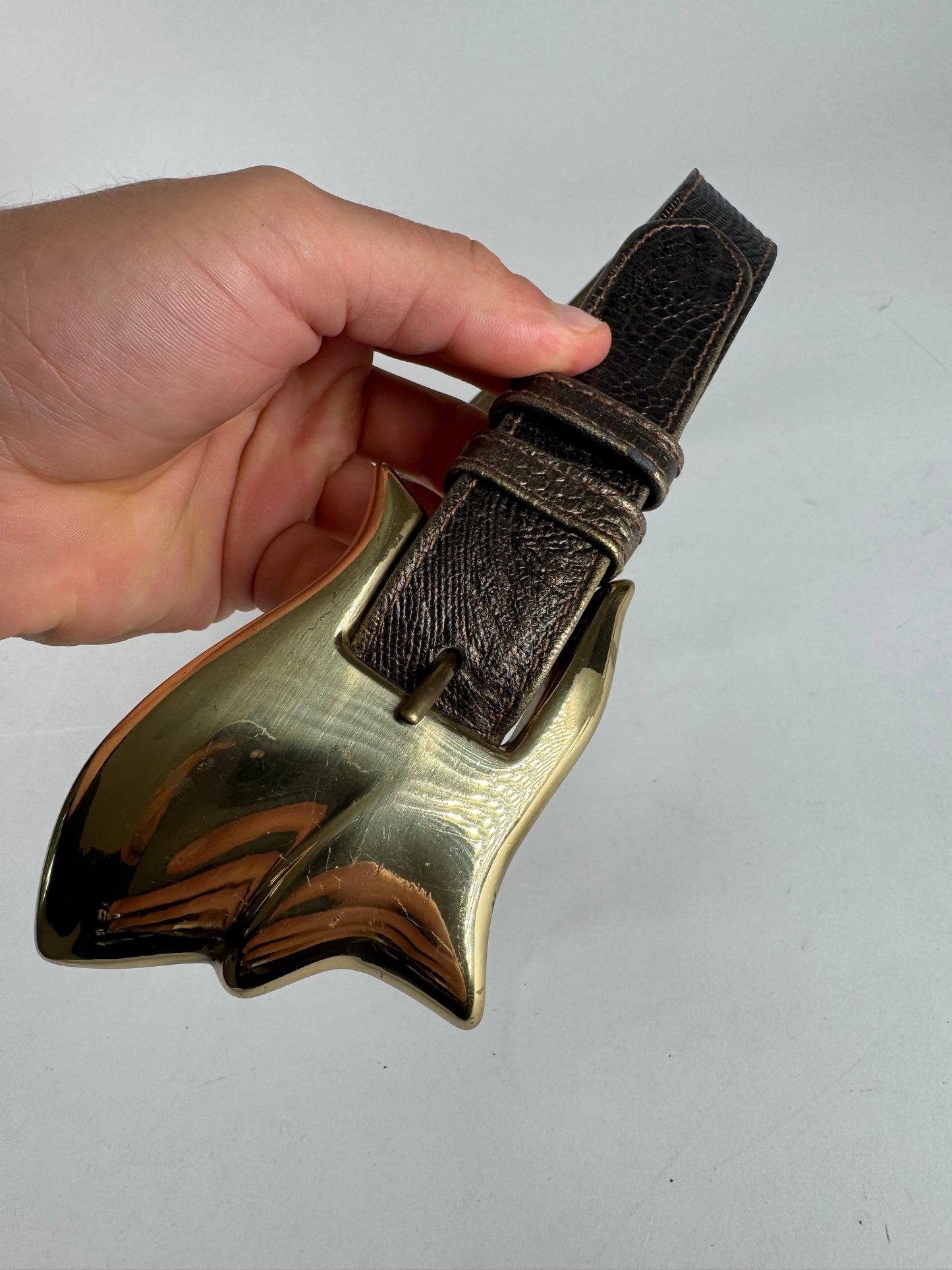 Vintage Gianni Versace Leather belt brown