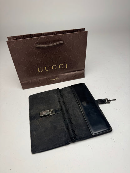 Vintage Gucci Monogram Jackie Wallet Black