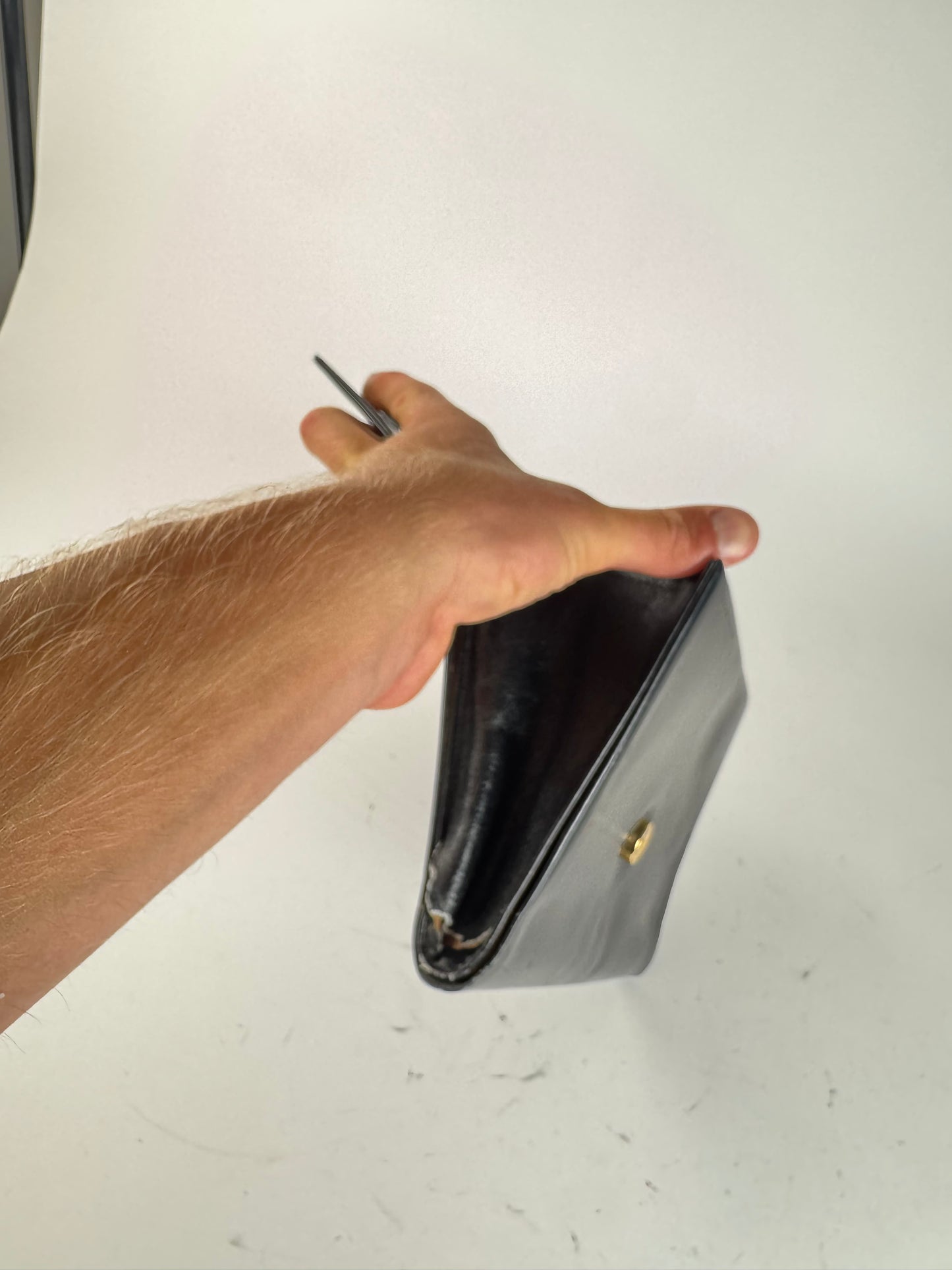 Pochette Dior Vintage en Cuir Noir