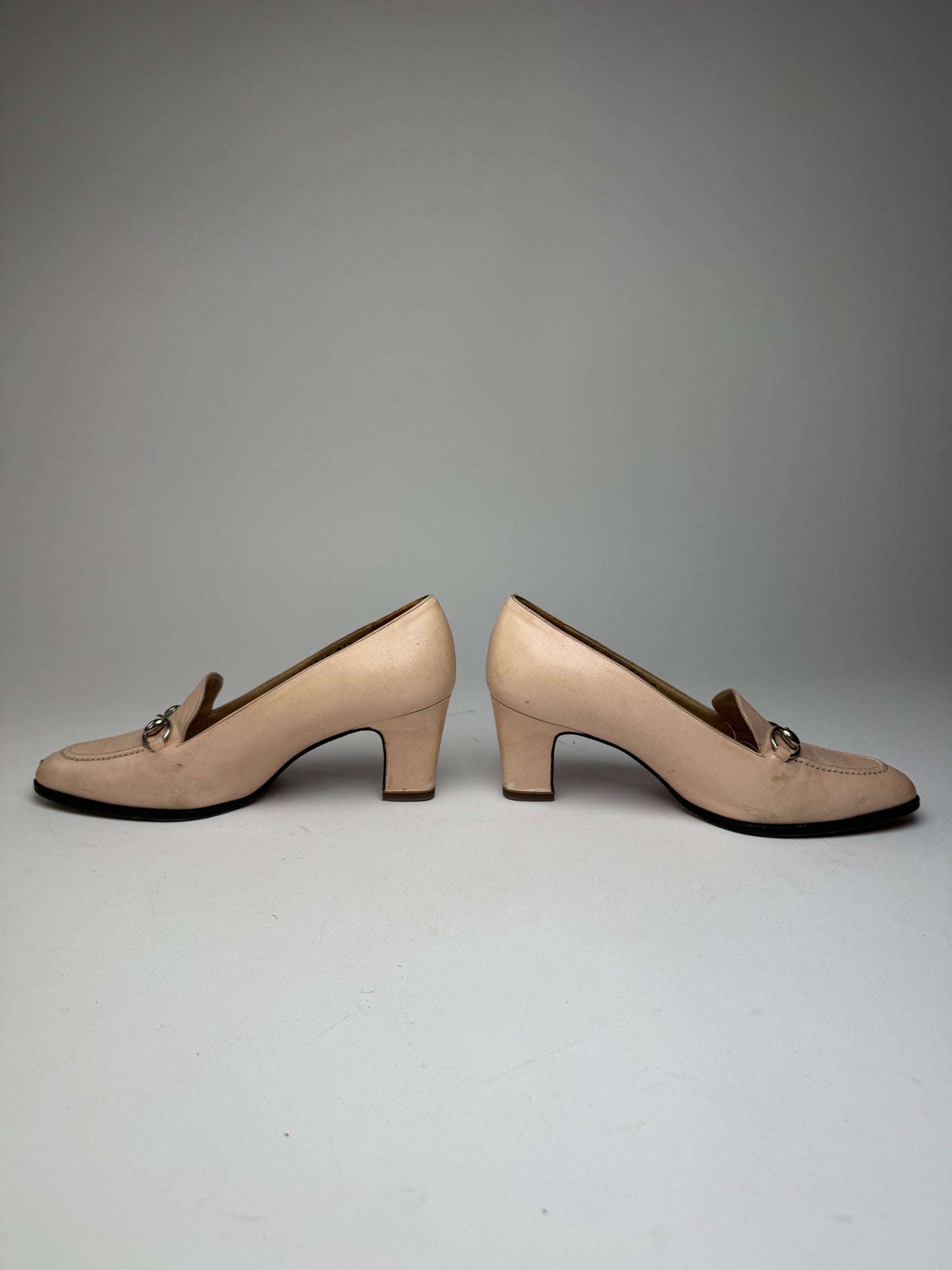 Vintage Gucci Horsebit Leather Pumps Pink EU36,5