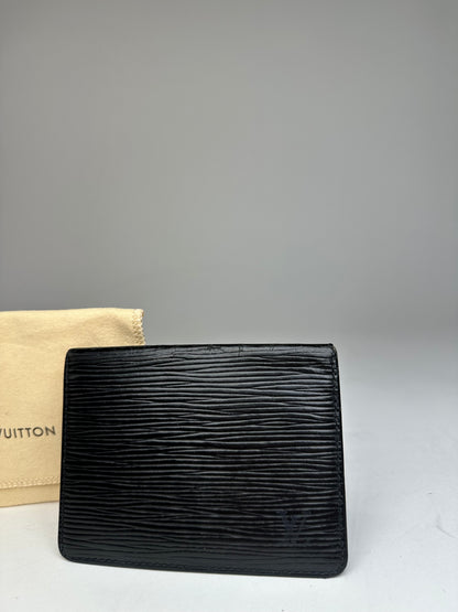 Vintage Louis Vuitton EPI Leather Card Holder Black