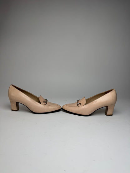Vintage Gucci Horsebit Leather Pumps Pink EU36,5