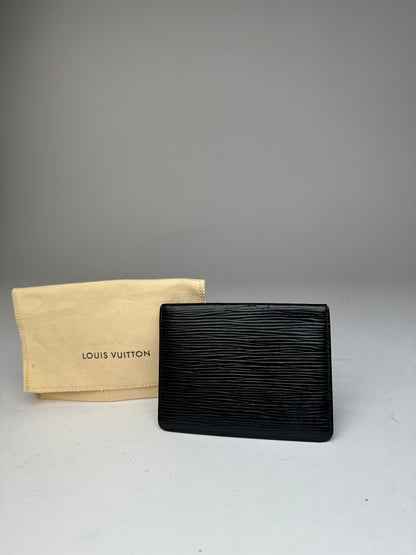 Vintage Louis Vuitton EPI Leather Card Holder Black