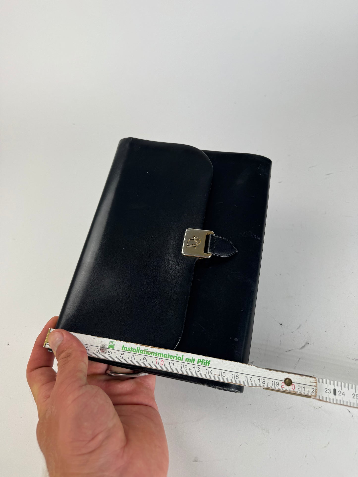 Pochette Dior Vintage en Cuir Noir