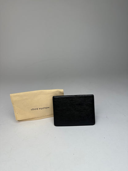 Vintage Louis Vuitton EPI Leather Card Holder Black