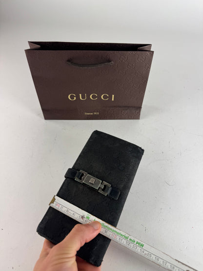 Vintage Gucci Monogram Jackie Wallet Black