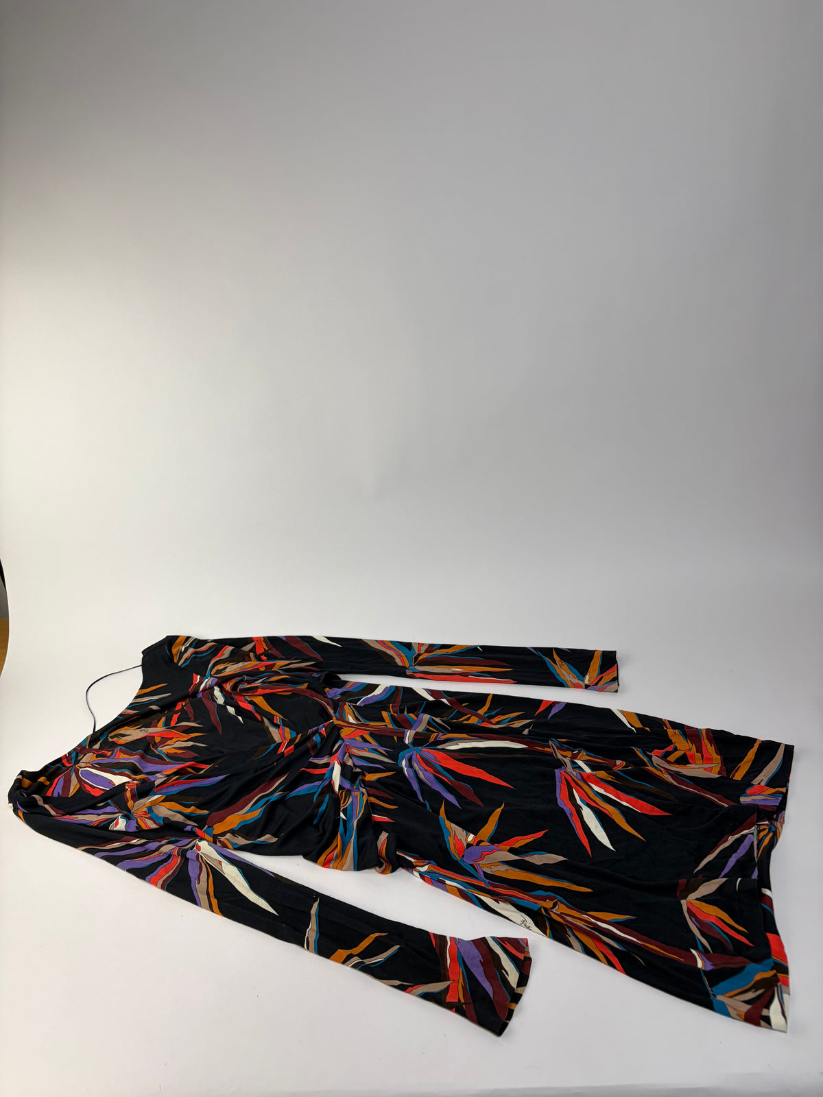 Vintage Emilio Pucci Long-Sleeve Wrap Dress Multicolor XS