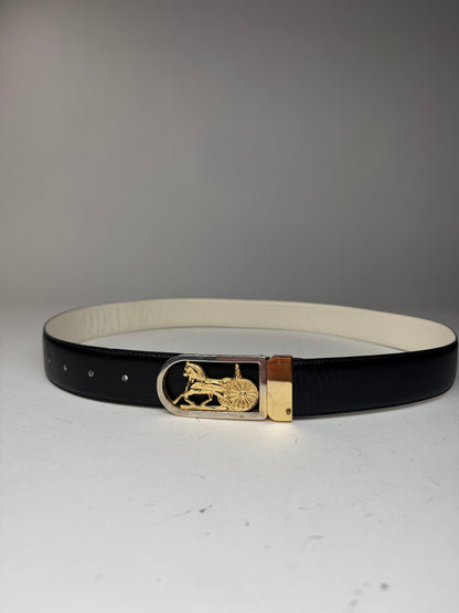 Vintage Celine Leather Belt Black