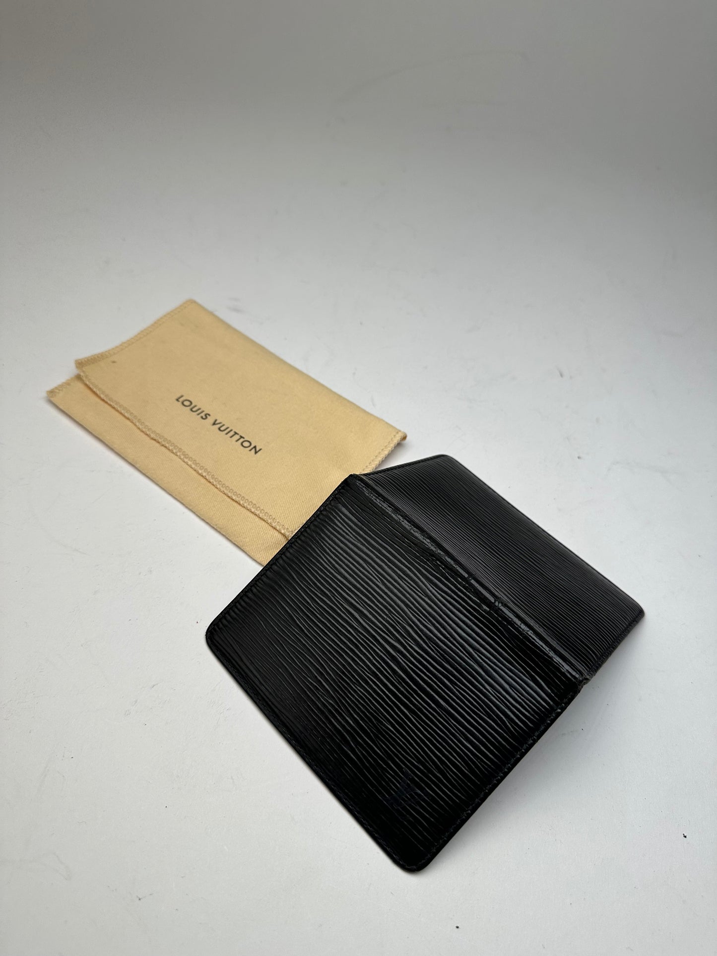 Vintage Louis Vuitton EPI Leather Card Holder Black