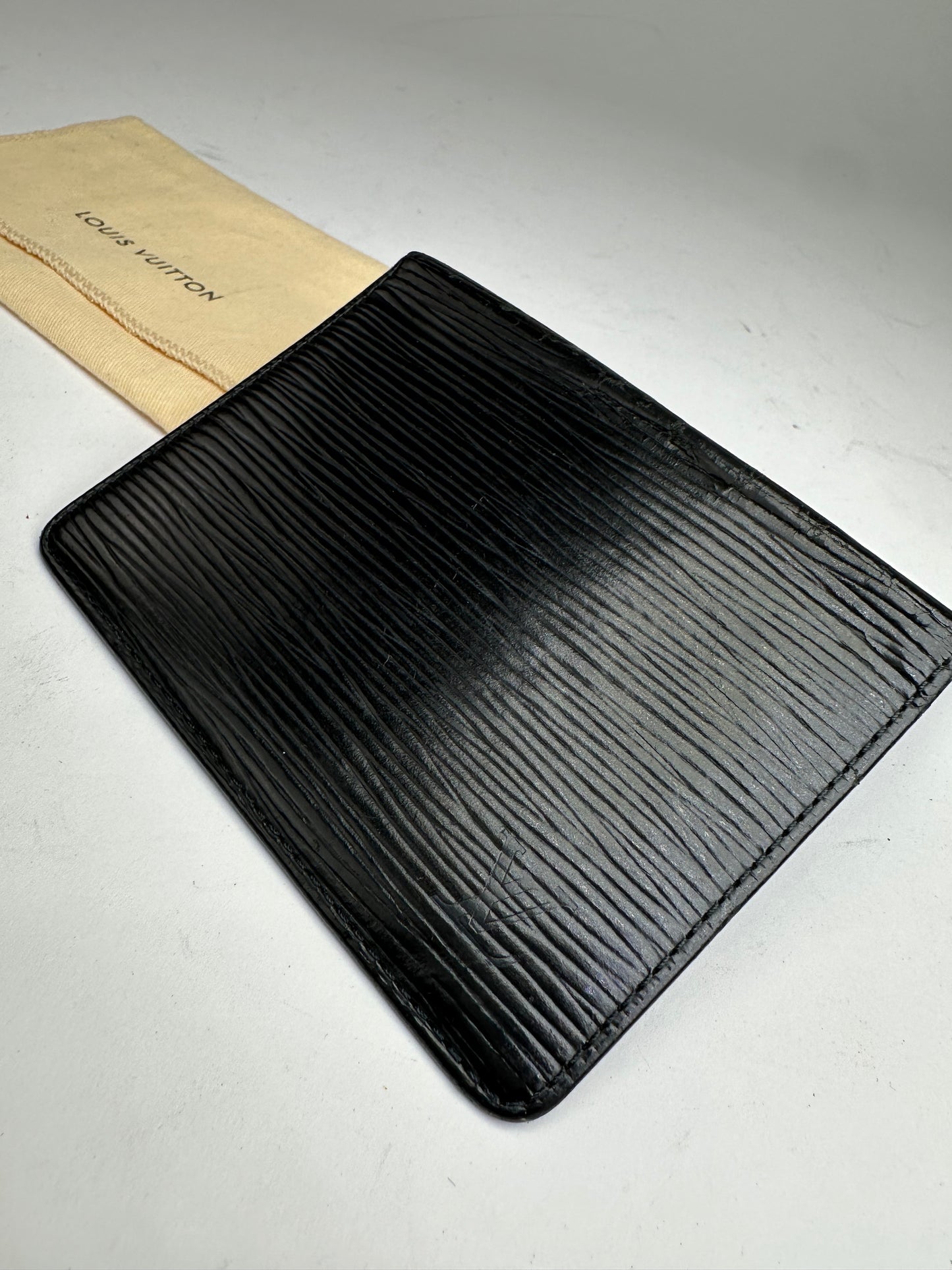 Vintage Louis Vuitton EPI Leather Card Holder Black