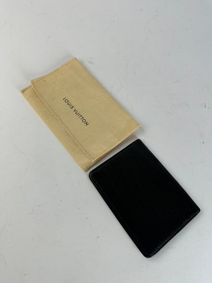 Vintage Louis Vuitton EPI Leather Card Holder Black