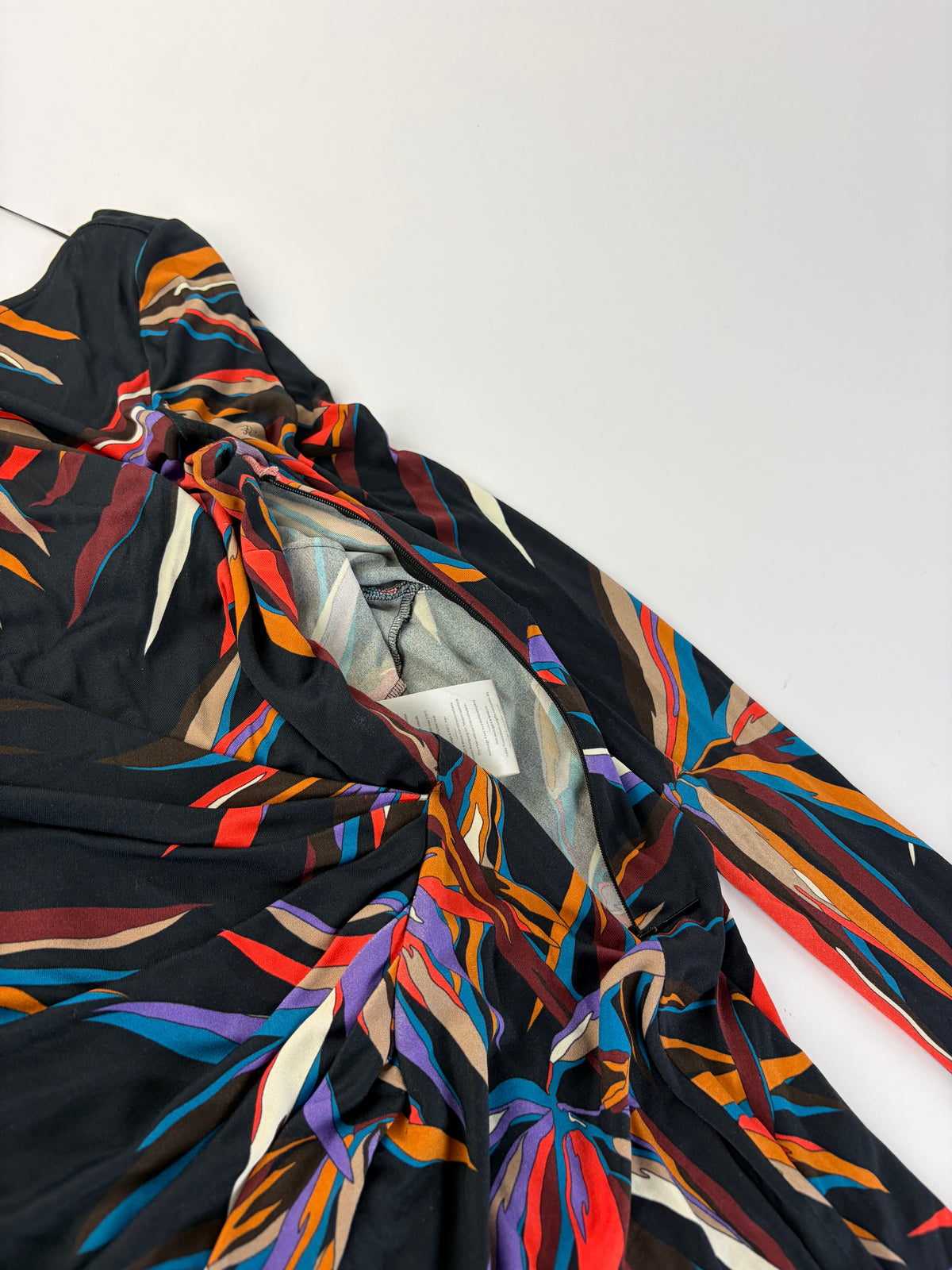 Vintage Emilio Pucci Long-Sleeve Wrap Dress Multicolor XS