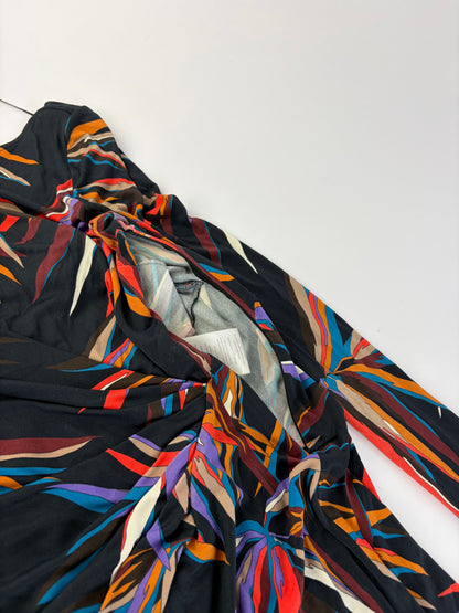 Vintage Emilio Pucci Long-Sleeve Wrap Dress Multicolor XS