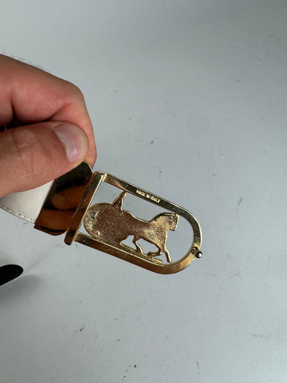 Vintage Celine Leather Belt Black