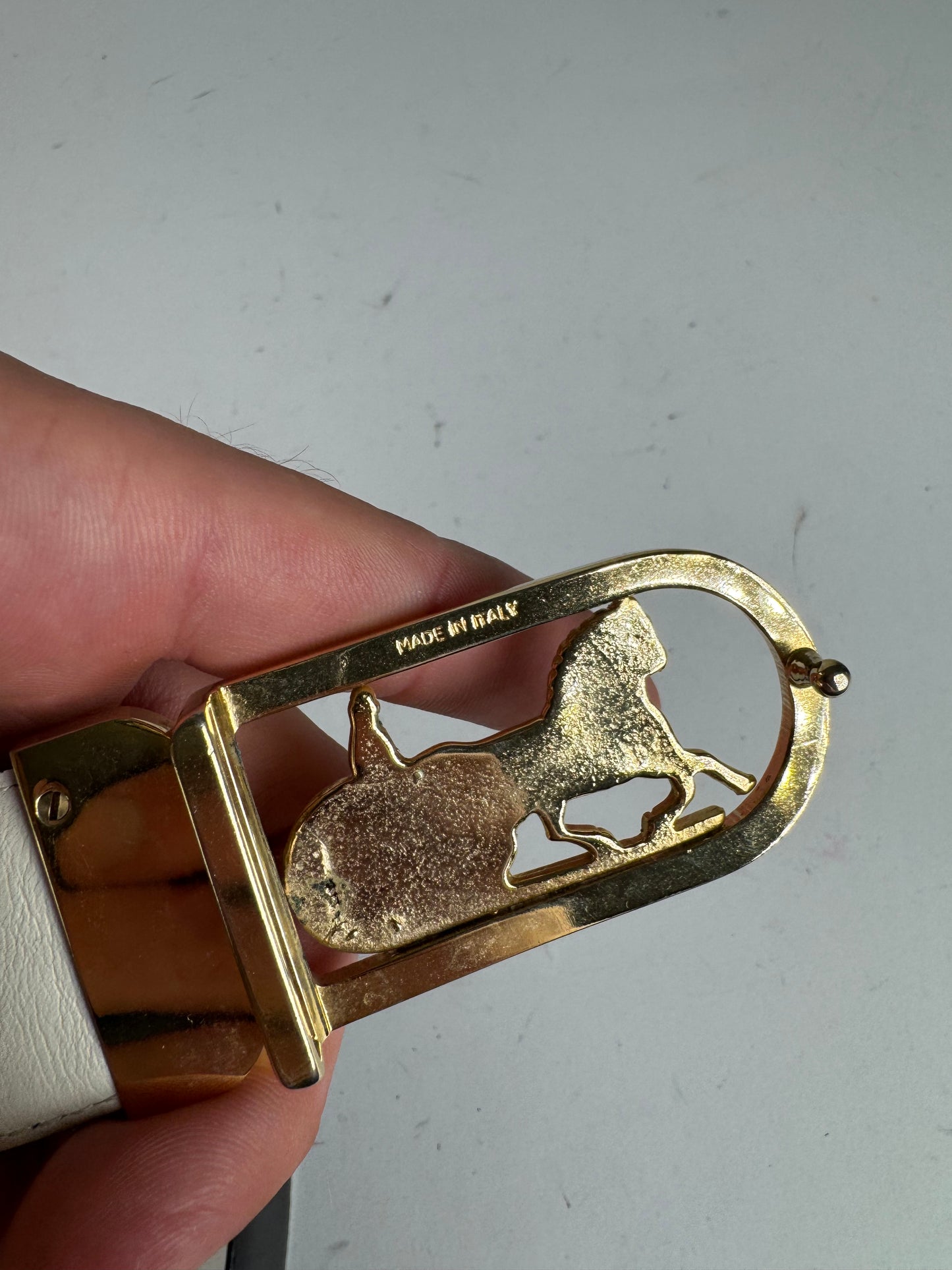 Vintage Celine Leather Belt Black