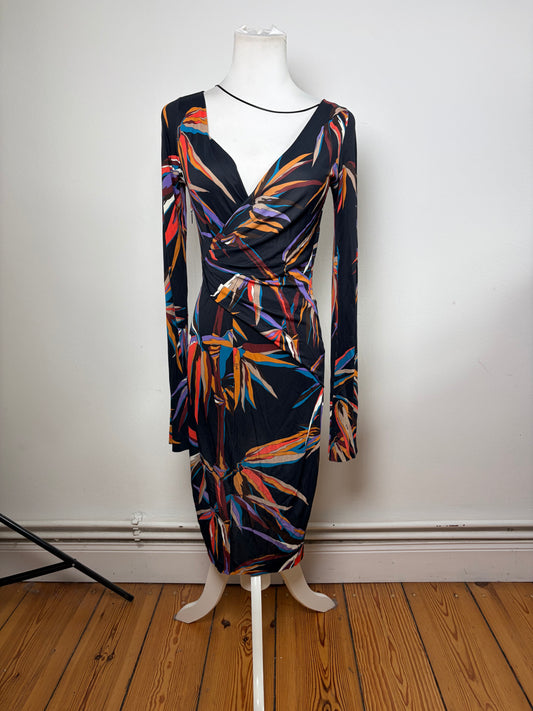 Vintage Emilio Pucci Long-Sleeve Wrap Dress Multicolor XS