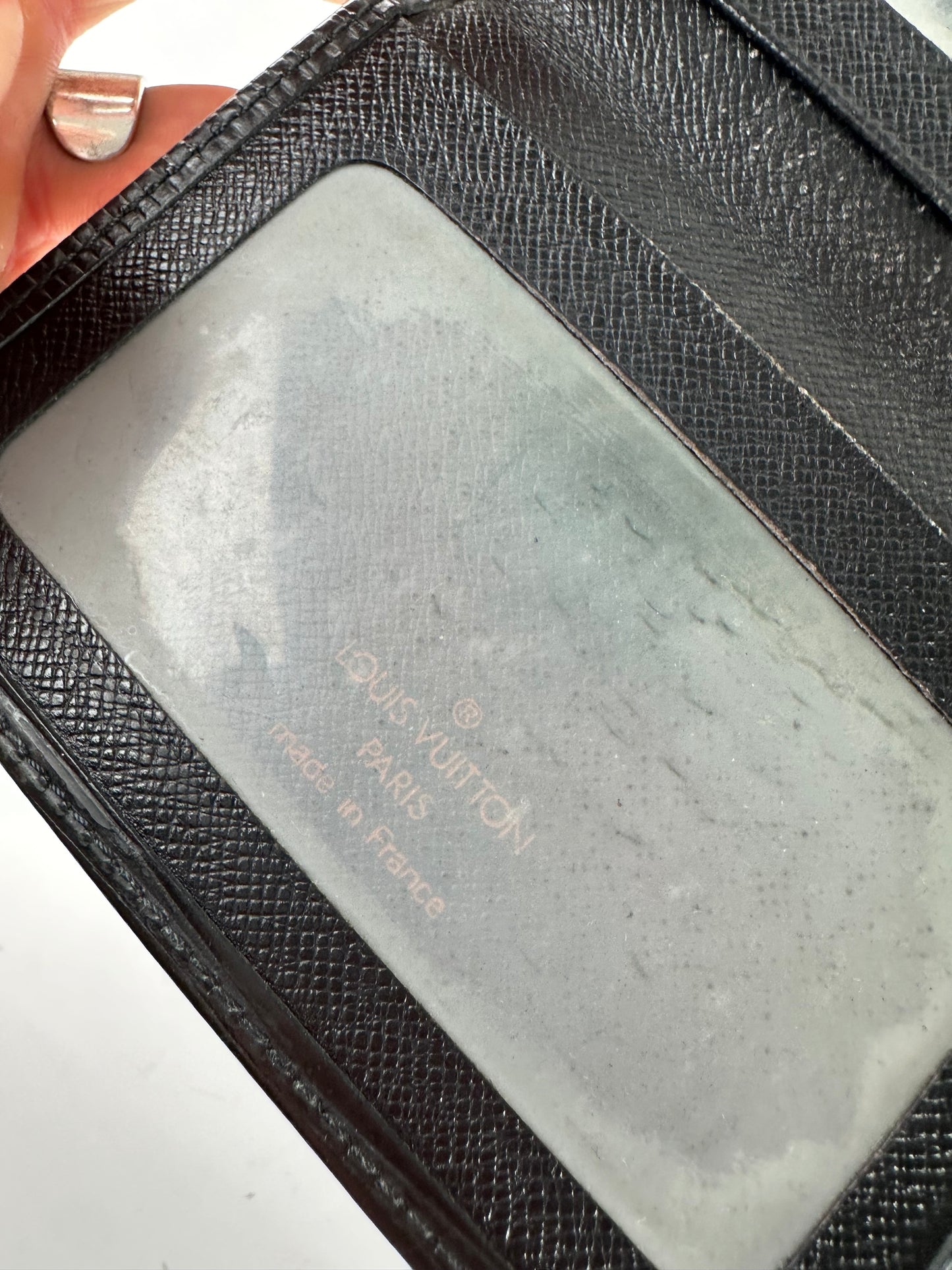 Vintage Louis Vuitton EPI Leather Card Holder Black