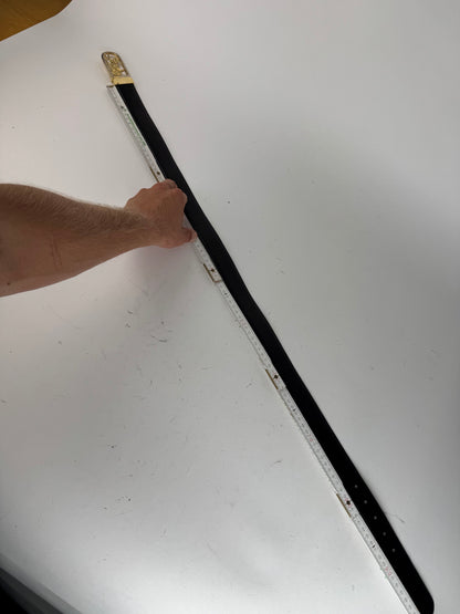 Vintage Celine Leather Belt Black