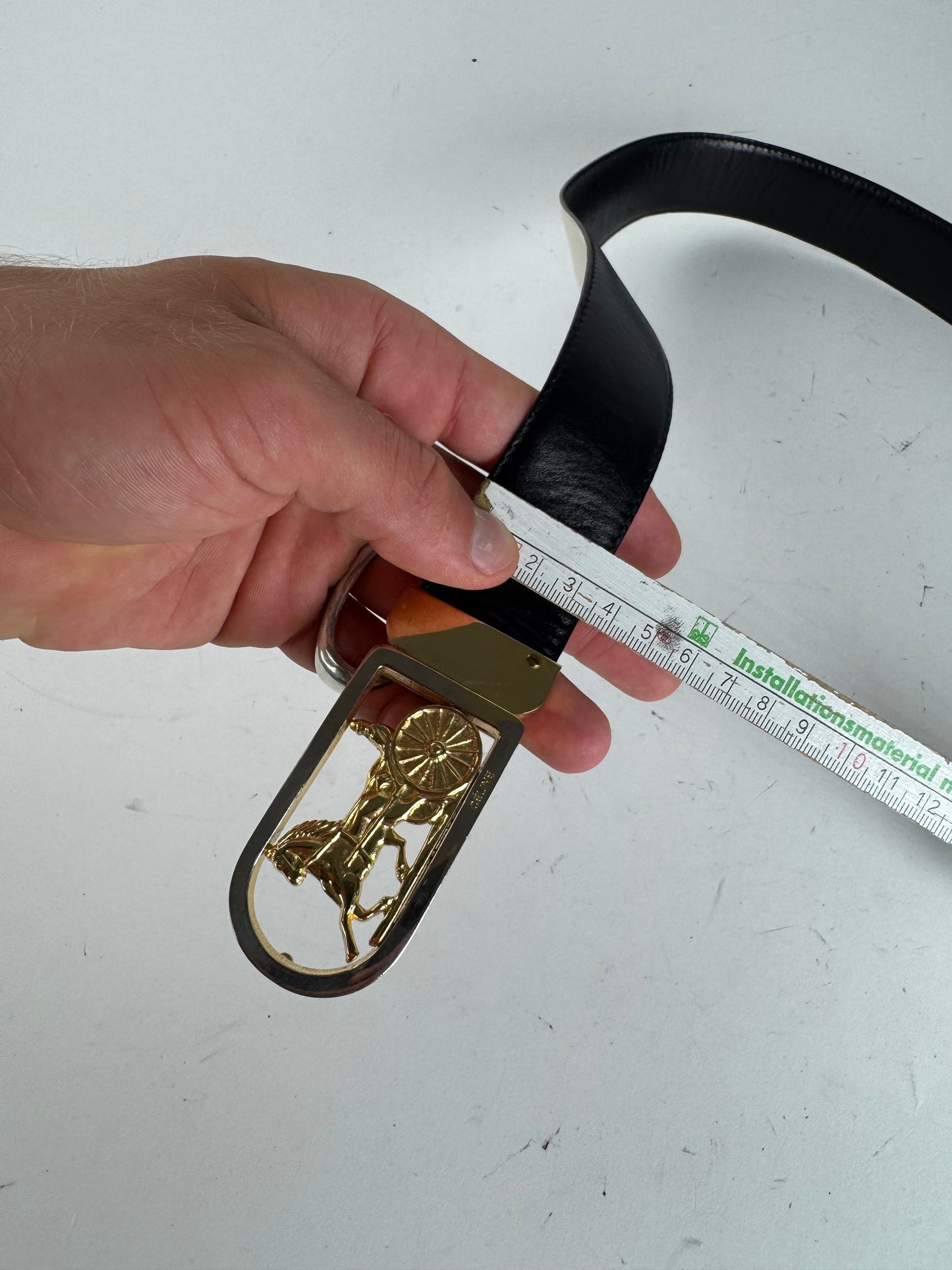 Vintage Celine Leather Belt Black