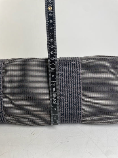 Vintage Hermes Canvas Tote Navy Grey Silver Snap Early 2000s