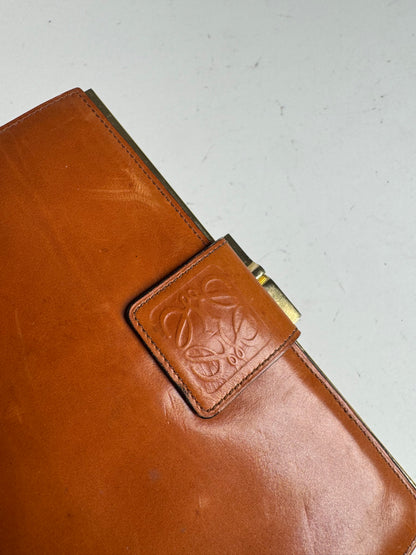 Vintage Loewe Madrid Leather wallet orange brown