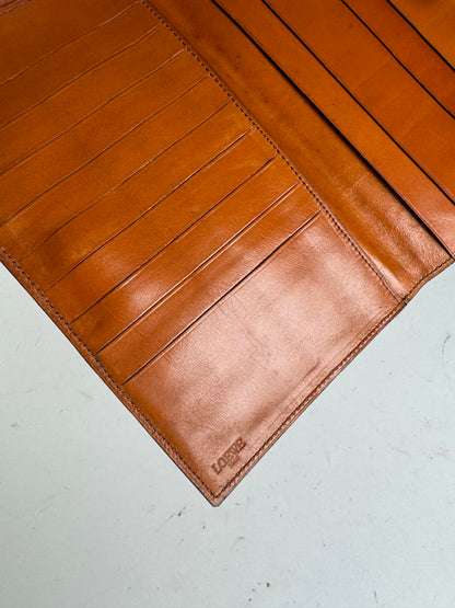 Vintage Loewe Madrid Leather wallet orange brown