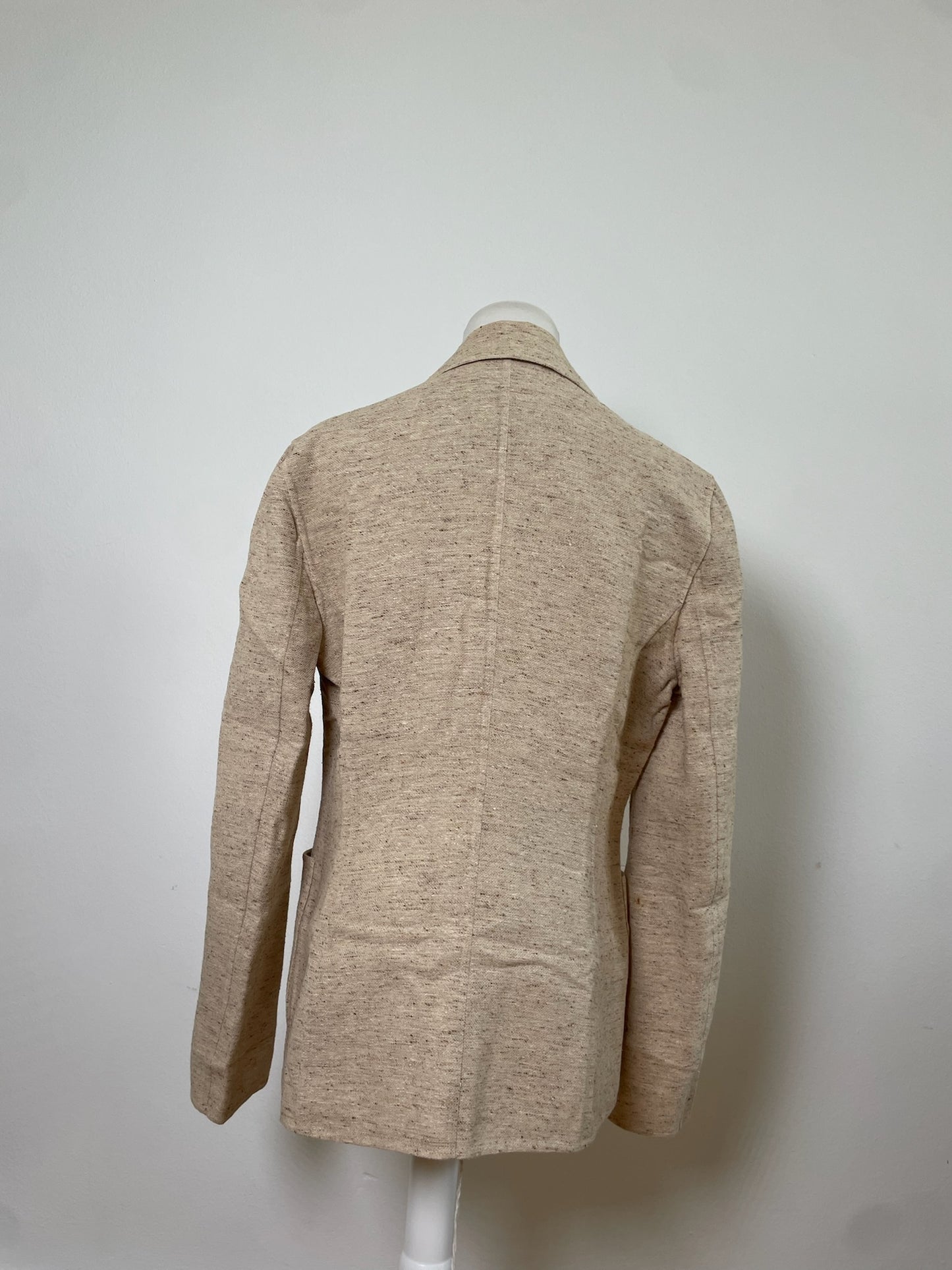 Vintage Celine Wool Silk Blend Blazer Beige M