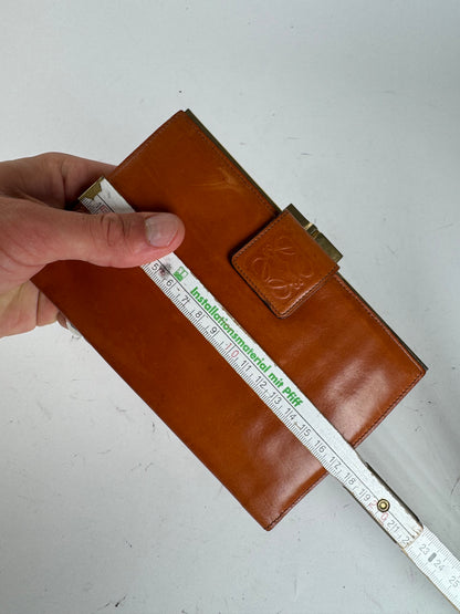 Vintage Loewe Madrid Leather wallet orange brown