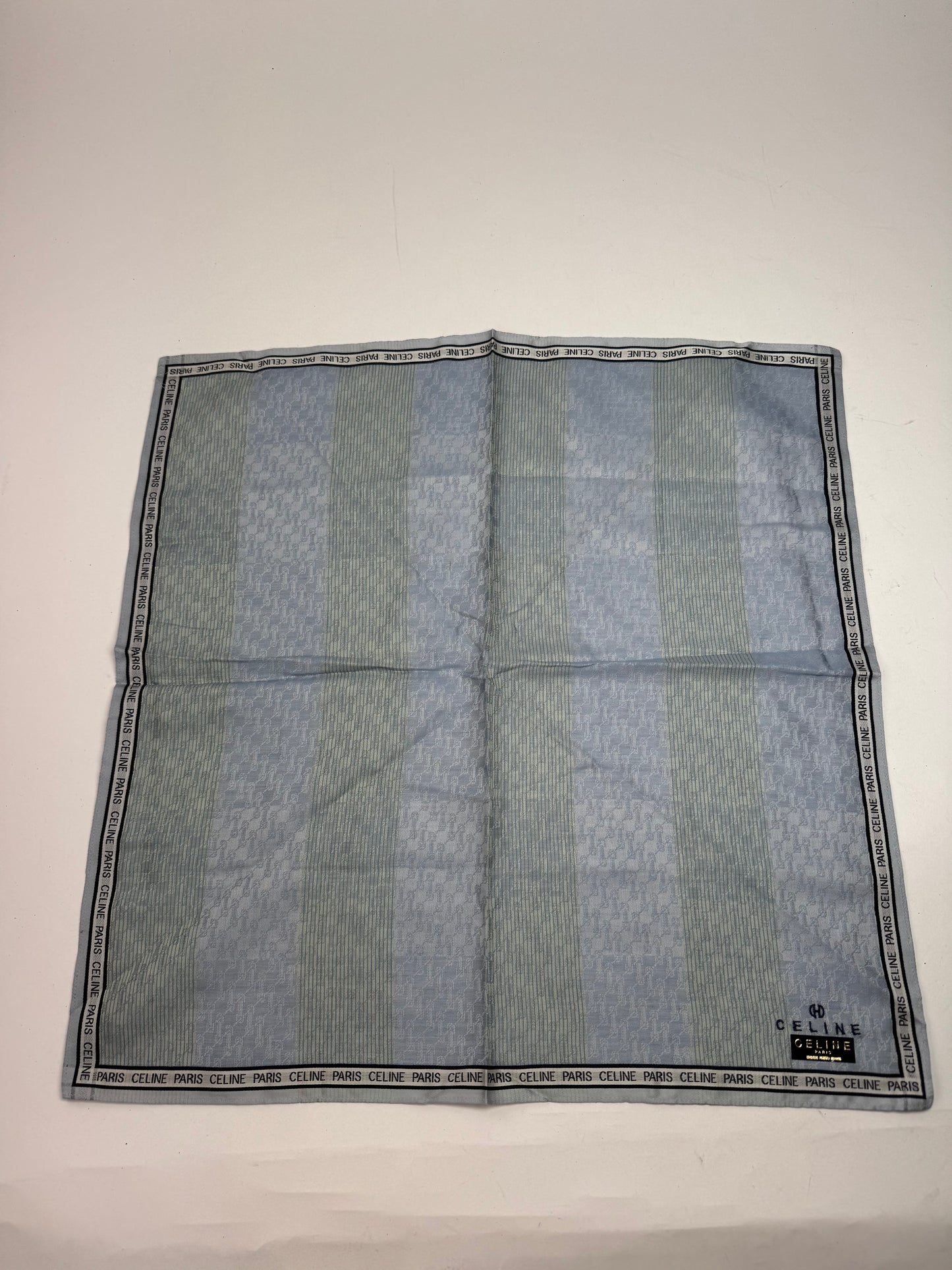 Vintage Celine Scarf Green Grey