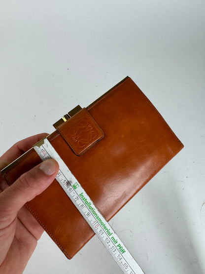Vintage Loewe Madrid Leather wallet orange brown