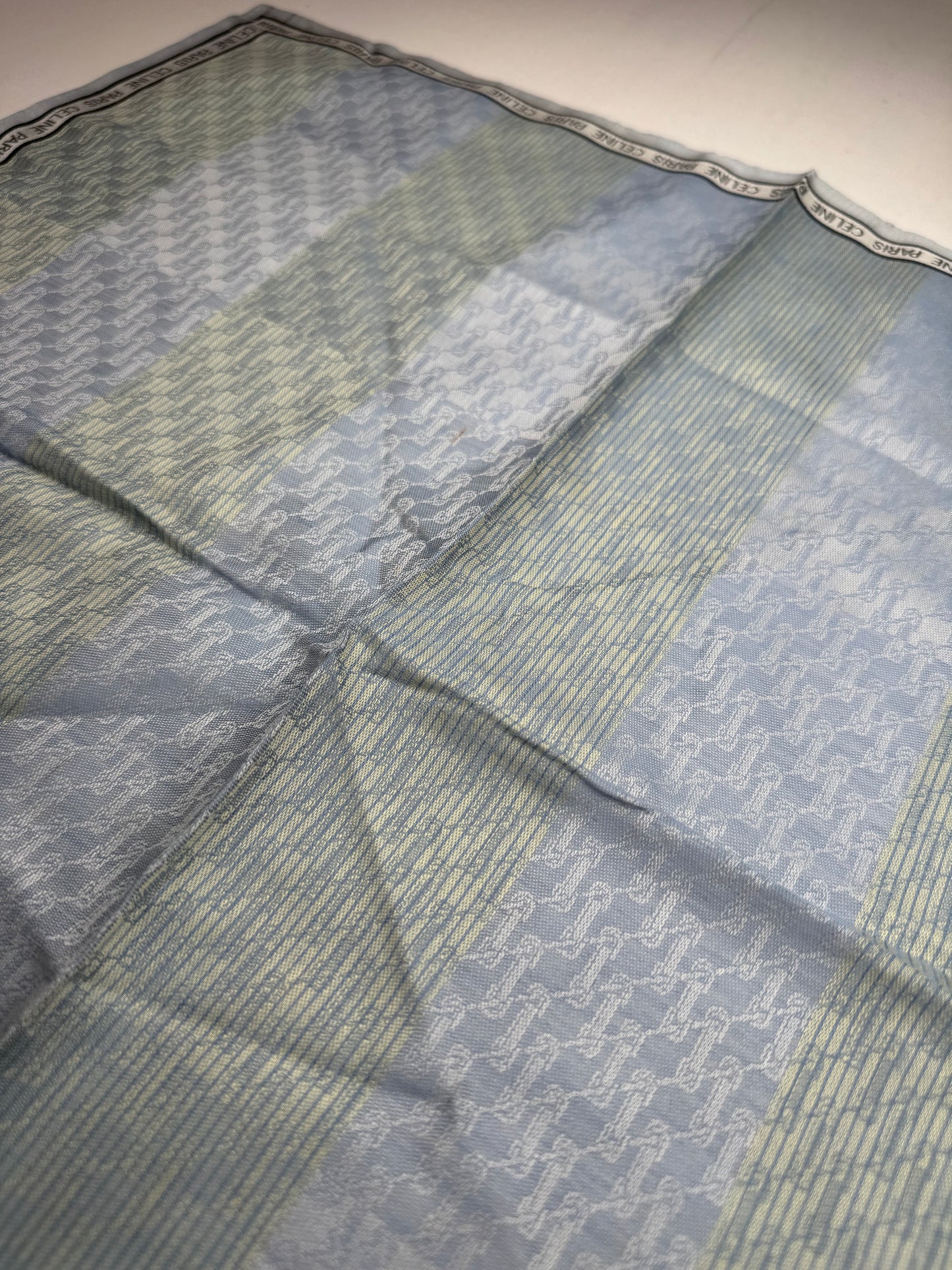 Vintage Celine Scarf Green Grey