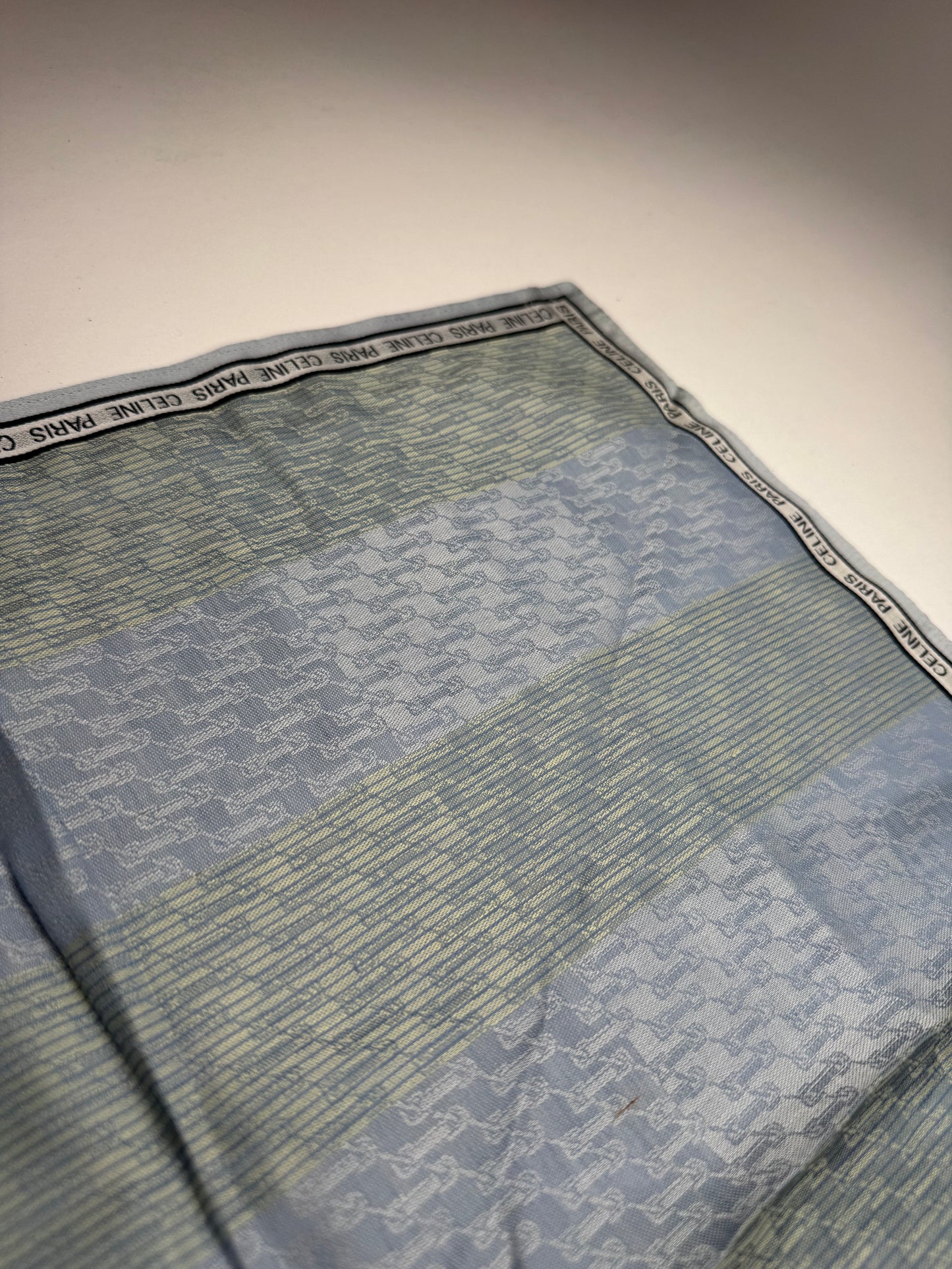Vintage Celine Scarf Green Grey